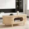 Merax Couchtisch mit 1 Schublade und Rolltür, Sofatisch Produktbild-Vorschau 3