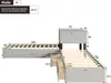 Letto angolare Sweiko, due letti singoli con letto Anteprima dell’immagine prodotto 3