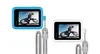 Two action cameras, one blue and one white, displayed side-by-side against a white background. Anteprima dell’immagine prodotto