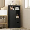 HOMCOM Mobile Bagno Slim con Cassetti, Scomparti Aperti, Anteprima dell’immagine prodotto 2