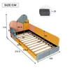 Letto per bambini Flieks, 90x200 cm, con protezioni Anteprima dell’immagine prodotto 4