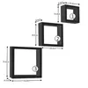 Kondela Regale (3 Stck) Quadratisch Neu - Schwarz Produktbild-Vorschau 2
