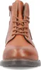 A close-up front view of a brown leather boot. Produktbild-Vorschau
