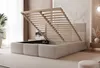 Polsterbett VIVIEN 140x200 Greige Boucle Teddy-Stoff mit Produktbild-Vorschau 5