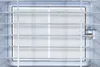 A close-up view of a gas heater's ceramic burner and protective grill. Produktbild-Vorschau
