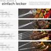 tectake® Grillbesteck mit Aluminiumkoffer aus Edelstahl Produktbild-Vorschau 3
