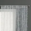 Voile blanc Fleurs brodées Rideau Tulle Dentelle Décoratif, Voir les images du produit 3