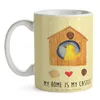 Mr. & Mrs. Panda Kaffeebecher Vogel Haus - Gelb Pastell - Produktbild-Vorschau 3