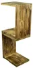Beistelltisch 50x40x30cm Sitzhocker in geflammt Produktbild-Vorschau 10