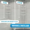Strex Duschablage ohne Bohren | Edelstahl Teleskop Produktbild-Vorschau 3
