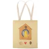 Mr. & Mrs. Panda Tote Bag Vogel Haus - Gelb Pastell - Produktbild-Vorschau 3