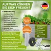 A marketing image for a raised garden bed, showcasing its features and what is included in the delivery. Produktbild-Vorschau