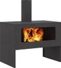 vidaXL Ohniště černé 80 x 50 x 96 cm Ocel válcovaná za Náhled obrázku produktu 3