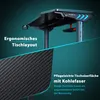 SONNI biurko gamingowe 140×75×60 cm z oświetleniem RGB 7 Podgląd zdjęcia produktu 5