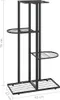 vidaXL Stojan na kvety 4-stupňový 43x22x76 cm čierny kov Náhľad obrázku produktu 7
