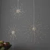 3D LED Stern Feuerwerk - hängend - 200 warmweiße LED - D: 45cm - für Innen - silber Produktbild-Vorschau