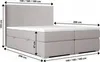A diagram of a bed with dimensions indicated by dotted lines and measurements. Produktbild-Vorschau