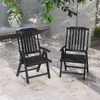 KOMFOTTEU Klappstuhl für den Garten, Stuhl aus HDPE mit Produktbild-Vorschau 2