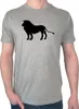 Huuraa Herren T-Shirt Löwe Silhouette S Sport Grey Bio Produktbild-Vorschau 1