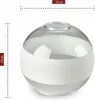 A clear product shot of a glass sphere with a white band, with dimensions indicated. Produktbild-Vorschau