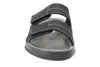 A black sandal is shown from the front against a white background. Anteprima dell’immagine prodotto