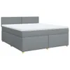 vidaXL Boxspring posteľ s matracom Svetlošedá 180x200 cm Náhľad obrázku produktu 1