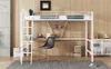 Ergonomisches Metall-Hochbett mit L-Schreibtisch und Regal Produktbild-Vorschau 5
