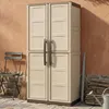 Garten-Schrank Beige - Outdoor-Schrank 39x70x165 cm Produktbild-Vorschau 2