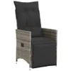 vidaXL 9-tlg. Garten-Bistro-Set mit Kissen Grau Poly Rattan Produktbild-Vorschau 3