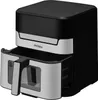 A studio shot of a black and silver air fryer with its drawer pulled out. Anteprima dell’immagine prodotto