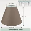 Wogati® Premium Lampenschirm E14/E27 Baumwolle | Braun / Produktbild-Vorschau 4