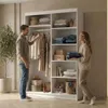 BEAUTYSOFA | Schwebetürenschrank HELA 100 cm Weiß – 2-türig Produktbild-Vorschau 4