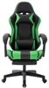 A black and green gaming chair is shown from the front against a white background. Produktbild-Vorschau