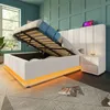 STILVORA Polsterbett Stauraumbett 180×200cm Doppelbett mit Produktbild-Vorschau 2