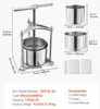 VEVOR Manuelle Beerenpresse 6 L aus Edelstahl Produktbild-Vorschau 7
