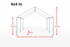 TOOLPORT Hochwertiges Partyzelt 4x4 m Pavillon Zelt PE Produktbild-Vorschau 5