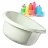 A white plastic basin is shown in the foreground, with a blurred background of various cleaning supplies. Produktbild-Vorschau