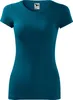 Bequemes Damen-T-Shirt mit tiefem Halsausschnitt, 100% Produktbild-Vorschau 4