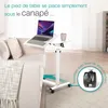 ELONEO table de lit mobile sur roulettes, table haute Voir les images du produit 5