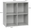 WOLTU Bücherregal Würfelregal 4 Fächer, Büroregal Produktbild-Vorschau 3
