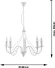 Lampada a sospensione, lampadario MINERWA 5, 5 x E14, Anteprima dell’immagine prodotto 17