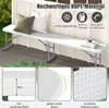 COSTWAY Bierbank klappbar 182x27,5x43cm, Klappbank Produktbild-Vorschau 4
