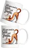 All You Need Is Love And Yoga Tasse Weiß Geschenkidee für Produktbild-Vorschau 2
