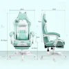 Herná stolička HOMCOM, ergonomická herná stolička, bedrová Náhľad obrázku produktu 3