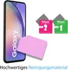 A smartphone screen protector kit with cleaning wipes and a microfiber cloth. Produktbild-Vorschau