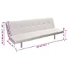 vidaXL Rozkładana sofa z 2 poduszkami ze sztucznej skóry, Podgląd zdjęcia produktu 16