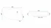 Technical drawings of a washbasin with dimensions. Anteprima dell’immagine prodotto