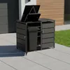 PPbin | Obudowa na Kosze Śmieci 2x240L Duża Antracyt Podgląd zdjęcia produktu 6