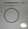 Technical drawing and illustration of a circular LED panel light. Náhľad obrázku produktu