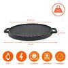1.08 Piastra grill in ghisa Ø 30 cm con 2 maniglie Anteprima dell’immagine prodotto 3